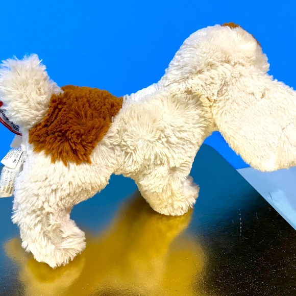 DOUGLAS CUDDLE TOYS VTG 2010 WHITE SPANIEL PUPPY SUPER SOFT PLUSH KEENE, NH 7” - Picture 4 of 14